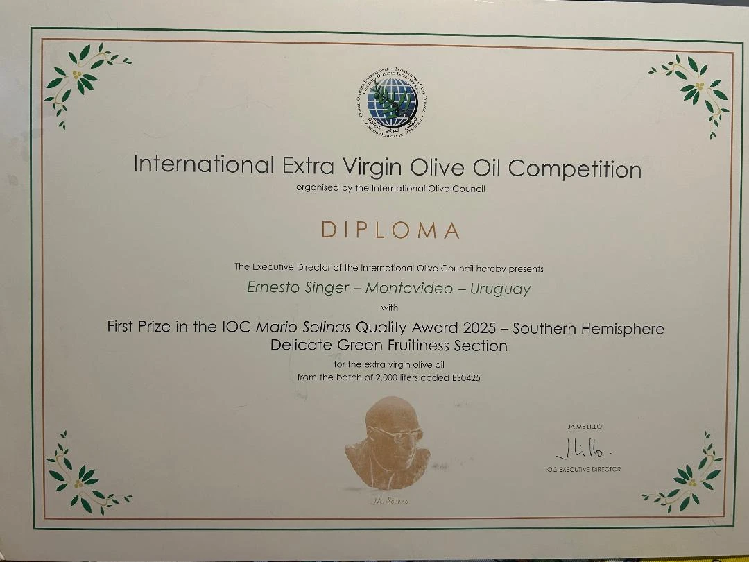 Official-looking diploma supplied for the 2025 IOC Mario Solinas First Prize